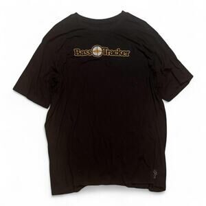 Bass Tracker Fishing Graphic Tee Black Tri Blend Tag 3XL Fits XL XXL Soft
